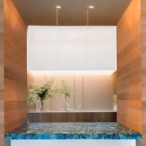 Handcrafted Blue Agate Table Top – Coffee, Dining & Vanity Countertops