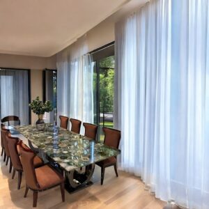 Handcrafted Green Agate Table Top – Elegant Natural Stone Slab