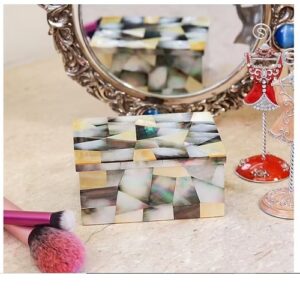 Marble Jewelry Box Mosaic Pattern Handmade Mop Inlay Stone